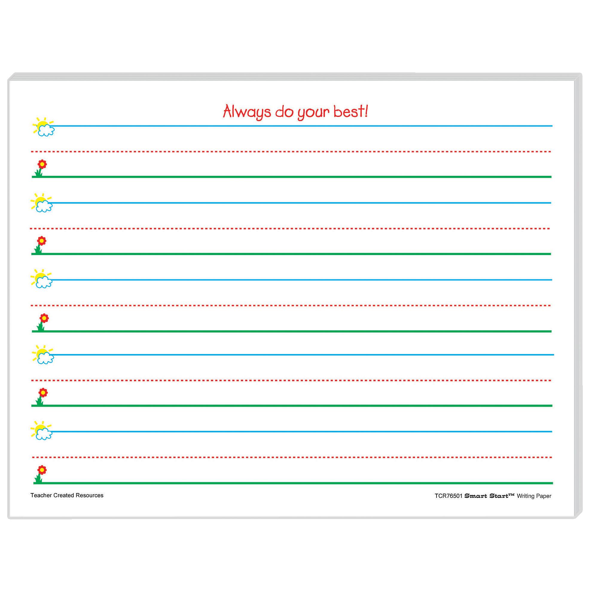 Teacher Created Resources® Smart Start K-1 Writing Paper, 2 Packs of 100